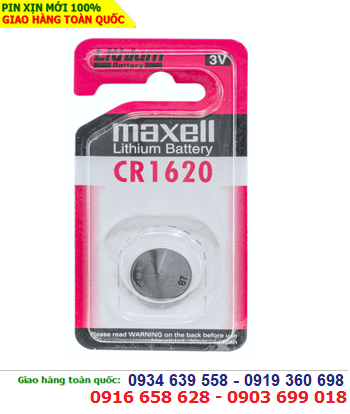 Maxell CR1620; Pin 3v lithium Maxell CR1620 chính hãng 